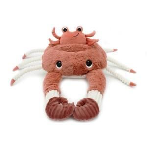 PTIPOTOS Plyšový krab Cassecou tehlová - mama s bábätkom
