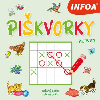 Piškvorky + Aktivity - zelený sešit / zelený zošit (CZ/SK vydanie)