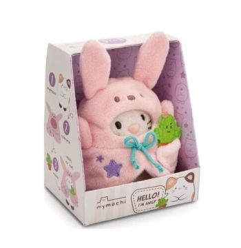 NICI plyš MyMochi Mačička Angy v kostýme zajačika s kaktusom,set darčekové balenie 8,5x6,5x10cm
