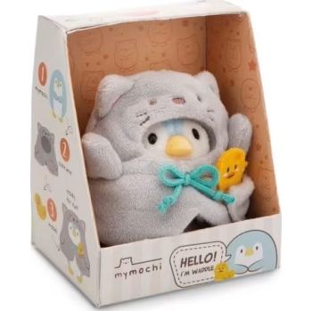 NICI plyš MyMochi Tučniak Waddle v kostýme mačičky s kačičkou, set darčekové balenie 8,5x6,5x10cm