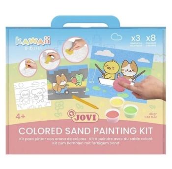 JOV Kawaii PLAY&FUN sada na malovanie pieskom 12ks