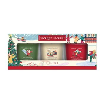 Yankee Candle Vianočný set 3x Tumbler Malá SVIEČKA