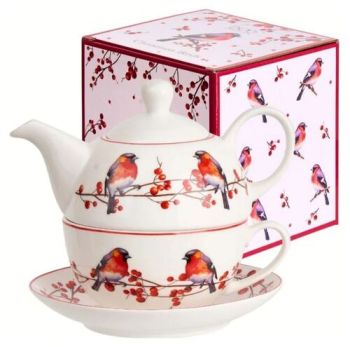 Čajník so šálkou 300/450 ml CHRISTMAS BIRDS 3