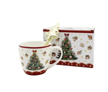 Hrnček 460 ml s kovovým sitkom  CHRISTMAS TREE 3