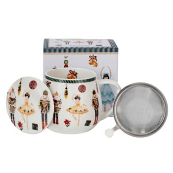 Hrnček sudový 430 ml so sitkom  NUTCRACKER