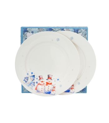 Sada 2 dezertných tanierov SNOWMAN