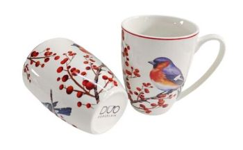 Sada 2 klasických hrnčekov 360 ml CHRISTMAS BIRDS 3