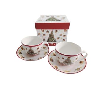Sada 2 šálok s podšálkou 270 ml CHRISTMAS TREE 3