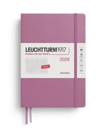 Denný plánovač Medium (A5) 2026, Dusty Rose, English