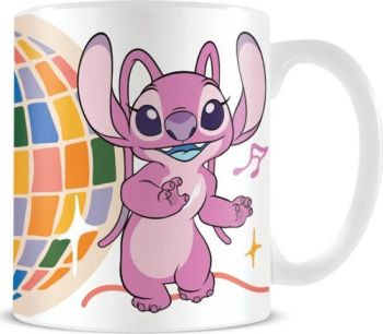Hrnček keramický Lilo a Stitch, disco ball 315 ml