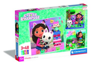 PUZZLE 3X48 SQUARE GABBY´S DOLLHOUSE