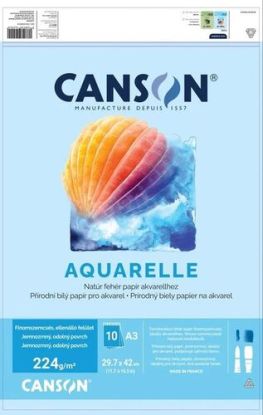 CANSON blok na akvarel A3 224g 10 listov