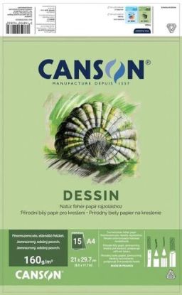 CANSON blok na kreslenie A4 160g 15 listov