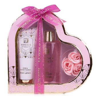 Kúpeľový set ESSENCE OF BEAUTY v darčekovom balení v vare srdca ACCENTRA