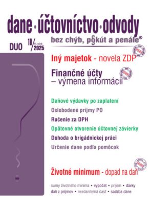 DUO 10/2025 – Iný majetok podľa ZDP, Daňové výdavky