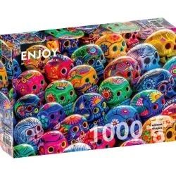 Puzzle Farebné lebky