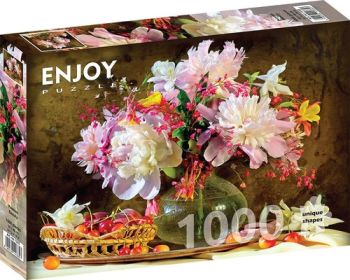 Puzzle Maľba pivoniek