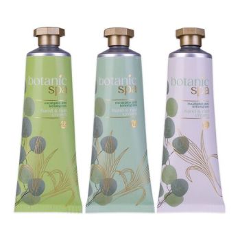 Krém na ruky a nechty 60ml BOTANIC SPA v tube, 3 motívy, vôňa: eukalyptus, citrónová tráva
