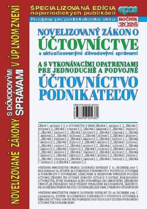 Novelizovaný zákon o účtovníctve + opatrenia 2/2026