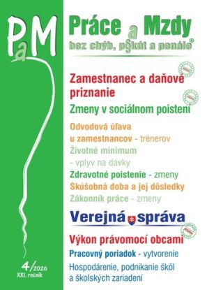 Práce a Mzdy 4 2026 - Daňové priznanie u zamestnanca