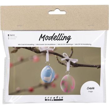 Mini kreatívna sada Craft Kit Modelovanie – mramorované veľkonočné vajíčka