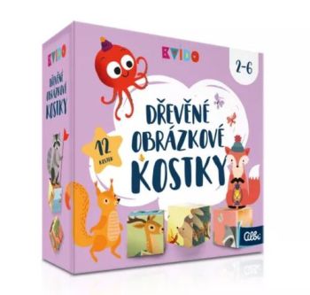 Kvído - Dřevěné obrázkové kostkyCZ+SK