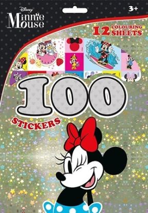 100 samolepiek s maľovankovými listami Minnie