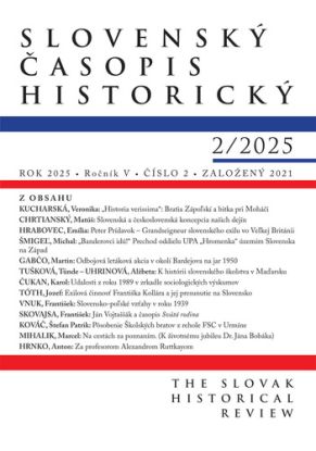 Slovenský časopis historický 2/2025