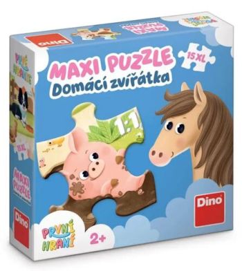 PRVÉ HRANIE: DOMÁCE ZVIERATKA 15 maxi Puzzle