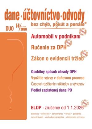 Dane Účtovníctvo odvody 5-6/2026 - Automobil v podnikaní po novom