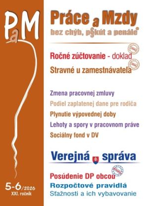 Práce a mzdy 5-6/2026 - Stravovanie u zamestnávateľa a stravovanie podnikateľa