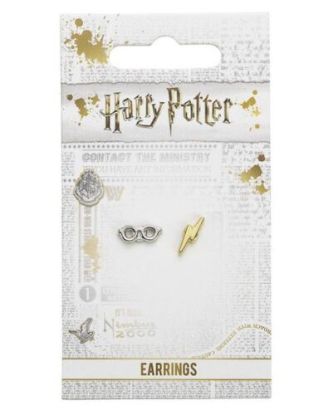 Harry Potter náušnice - Harryho okuliare a blesk