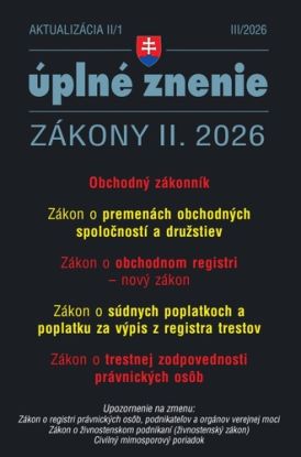 Aktualizácia 2026 II/1 - Obchodný register