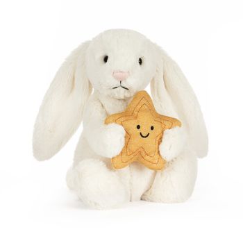 Jellycat Krémový zajačik s hviezdou