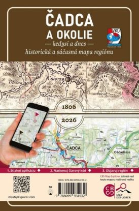 Porovnávacia mapa Čadca a okolie - kedysi a dnes