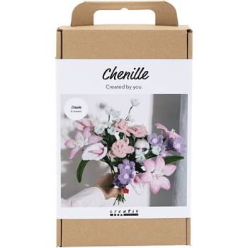 Kreatívna sada Craft Kit Pipe Cleaner Flowers, pastelové farby