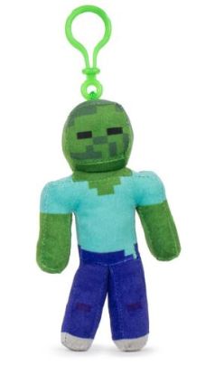 MINECRAFT plyšová kľúčenka - Zombie zelený 12CM