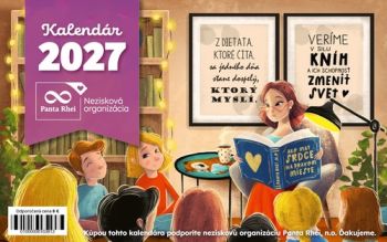 Stolový kalendár Neziskovej organizácie Panta Rhei 2027