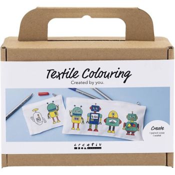 Mini sada na dekoráciu textilu pre deti - robot
