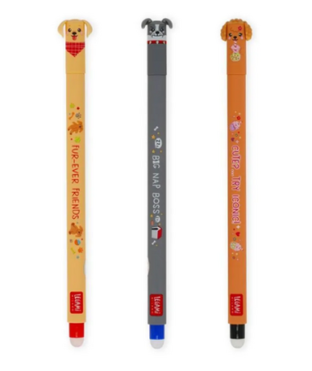 Legami Set troch gumovateľných pier Fur-Ever Friends BACK TO SCHOOL