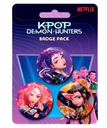 Set 3 odznakov K-pop Demon Hunters