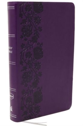 NKJV Giant Print End-of-Verse Reference Bible, Purple Leathersoft, Red Letter, Comfort Print