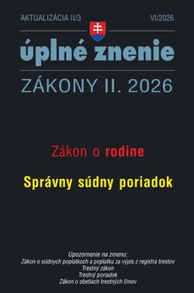 Aktualizácia II/3 2026 – Správny súdny poriadok