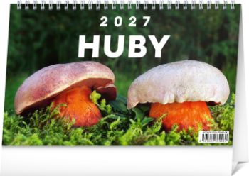NOTIQUE Stolový kalendár Huby 2027, 23,1 x 14,5 cm
