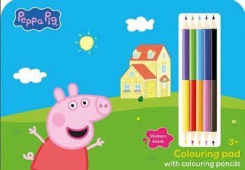 Bloky na kreslenie s pastelkami - Prasiatko Peppa