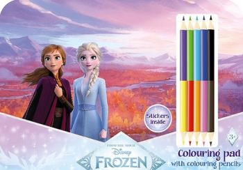 Bloky na kreslenie s pastelkami - Ľadové kráľovstvo