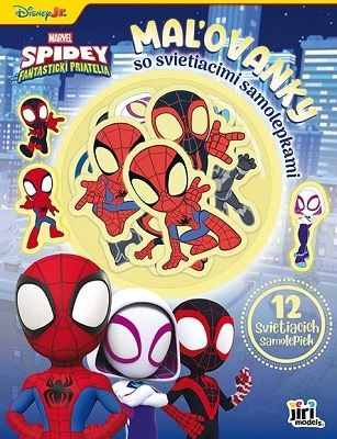 Maľovanky so svietiacimi samolepkami - Spidey