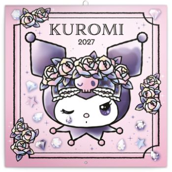 NOTIQUE Poznámkový kalendár Kuromi 2027, 30 x 30 cm