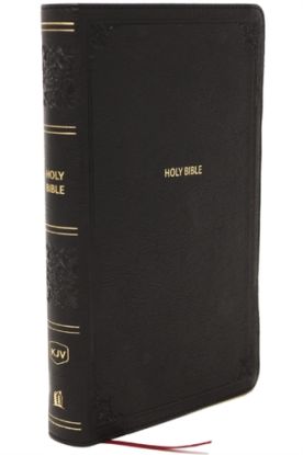 KJV Giant Print End-of-Verse Reference Bible, Black Leathersoft, Red Letter, Comfort Print