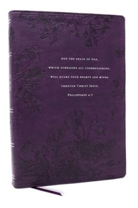 Peace of God Bible: Discover and Experience God's Shalom Throughout the Bible (NKJV, Purple Leathersoft, Red Letter, Comfort Print)